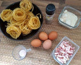 Foto del paso 1 de la receta: Tagliatelle a la carbonara (sin nata. Receta original)