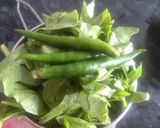 A picture of step 1 of Palak Puri.