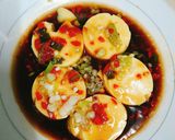 Hình bước làm 2 của món Đậu hủ hấp tỏi ớt