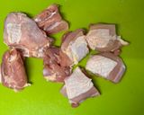 A picture of step 1 of Japanese Soy Chicken with Dates.