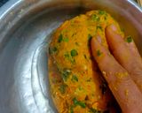 A picture of step 3 of Methi na thepla- 2 methods.