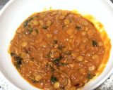 A picture of step 4 of Coconut lentils.