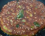 A picture of step 6 of Green mung dal handvo (Pancake).