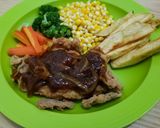 Foto langkah ke 6 dari resep Crispy Chicken Steak Blackpaper Sauce.