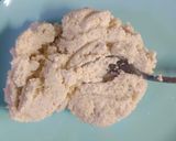 A picture of step 3 of Almond burfi.