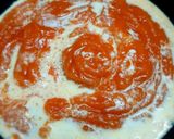 A picture of step 2 of Papaya halwa.