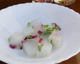 A picture of step 8 of Hibiscus-tender coconut cooler.