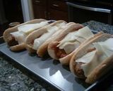 A picture of step 3 of Homade Meatball Subs.