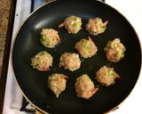 A picture of step 4 of Shrimp meatball in tomato basil sauce.