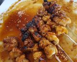A picture of step 6 of Vegetarian satay.