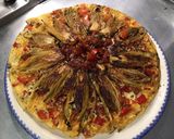 Une image de l'étape 16 de Flan d'endives caramélisées aux tomates, poivron, jambon cru et fromage frais.