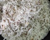 A picture of step 1 of Dry coconut chutney.