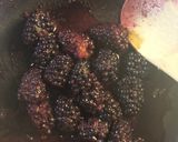 A picture of step 1 of Berry and almond porridge -vegan.
