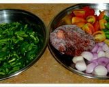 A picture of step 1 of Qeema shimla mirch #cookpadsehri.
