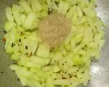 A picture of step 1 of Peper (Raw Papaya) shukto.