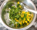 A picture of step 1 of HUNG CURD Vegetable SANDWICH.