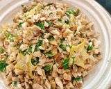Hình bước làm 2 của món Nấm xào khế rau răm