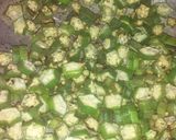 A picture of step 1 of Masala Bhindi.