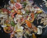 A picture of step 6 of Beetroot pomegranates fried rice.