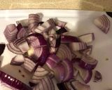 A picture of step 2 of Chicken Hot Pot with a twist.