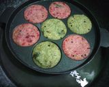 A picture of step 23 of Multi coloured idli.
