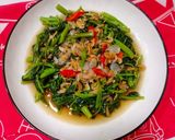 Foto langkah ke 6 dari resep Cah Kangkung Rebon.