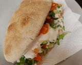 A picture of step 3 of My Really Full Chicken Pitta Bread. 😍.