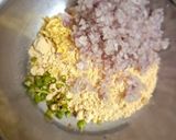 A picture of step 1 of Sattu Paratha.