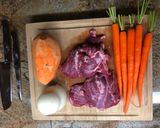 A picture of step 1 of Lamb tagine.
