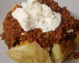 A picture of step 5 of My Chilli Beef in a jacket potatoes.