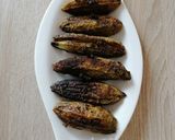 A picture of step 10 of Besan stuffed karela(bitter gourds).