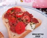 Une image de l'étape 4 de Bruschettas bœuf mozzarella tomates cerises 🍅.
