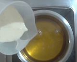 A picture of step 5 of Ghevar with rabri.