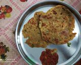 A picture of step 2 of Crispy Veg Pratha.