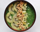 Hình bước làm 3 của món Green smoothie bowl cho bữa sáng (detox smoothie)