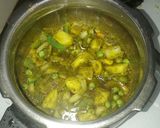 A picture of step 1 of Green pulao.