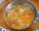 A picture of step 5 of SHURBAT AL - ADAS - Protein rich Lentil Soup from Middle East.