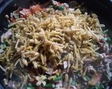 Foto langkah ke 6 dari resep Tumis Bunga Pepaya dan Kacang Panjang.