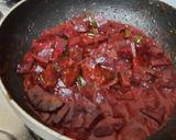 A picture of step 6 of Kerala style beetroot pickle.