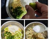 A picture of step 3 of Moong dal cucumber salad(Andra style).
