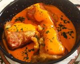 Foto del paso 9 de la receta Pimientos rellenos de Carne con crema de los mismo Piquillos
