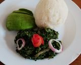 A picture of step 4 of Tasty & economical spinach, kales with ugali.