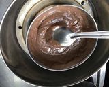 A picture of step 3 of Lychee Chocolate rasgulla.
