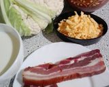Foto del paso 1 de la receta Coliflor al horno con cúrcuma y bacon