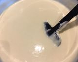 A picture of step 8 of Japanese baked cheesecake.