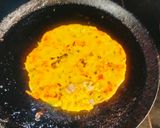 A picture of step 4 of Leftover Poha Chilla with fresh Veggies.