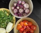 A picture of step 1 of Mint and Chibad(Cucumis Callosus) Chutney.