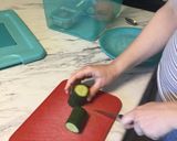 A picture of step 1 of Veggie wraps.