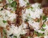 A picture of step 10 of Green Chicken Biryani.
