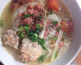 Hình bước làm 5 của món Bún riêu Nha Trang